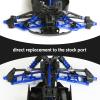 GoHobby Aluminum Suspension Arms Set Front Lower & Rear Lower for Arrma Kraton 8S Upgrades, fit Outcast 8S BLX, Replaces ARA330589 ARA330590 (Blue) view 4