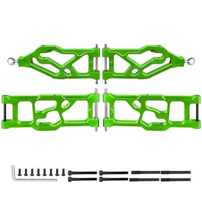 GoHobby Aluminum Suspension Arms Set Front Lower & Rear Lower for Arrma Kraton 8S Upgrades, fit Outcast 8S BLX, Replaces ARA330589 ARA330590 (Green)