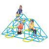 Eezy Peezy Mega Pyramid Monkey Bars Climbing Tower Active Outdoor Fun for Kids Ages 3 to 8 Years Old, Blue/Green view 1