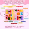 Guolely Busy Board Montessori Toy for 3-6 Year Old Toddlers - Educational Activity Developing Sensory Board for Basic Dress Fine Motor Skills - Travel Toys for Plane Car, Gift for Boys Girls view 2