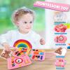 Guolely Busy Board Montessori Toy for 3-6 Year Old Toddlers - Educational Activity Developing Sensory Board for Basic Dress Fine Motor Skills - Travel Toys for Plane Car, Gift for Boys Girls view 4