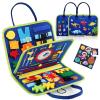 Guolely Busy Board Montessori Toy for 3-6 Year Old Toddlers - Educational Activity Developing Sensory Board for Fine Basic Dress Motor Skills - Travel Toys for Plane Car, Gift for Boys Girls view 1