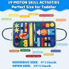 Guolely Busy Board Montessori Toy for 3-6 Year Old Toddlers - Educational Activity Developing Sensory Board for Fine Basic Dress Motor Skills - Travel Toys for Plane Car, Gift for Boys Girls view 2