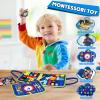 Guolely Busy Board Montessori Toy for 3-6 Year Old Toddlers - Educational Activity Developing Sensory Board for Fine Basic Dress Motor Skills - Travel Toys for Plane Car, Gift for Boys Girls view 4