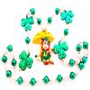 Leprechaun Mushroom Mardi Gras Bead Necklace Cajun Carnival St Patrick's Beads view 1