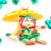 Leprechaun Mushroom Mardi Gras Bead Necklace Cajun Carnival St Patrick's Beads view 2