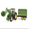 Bruder 09828 John Deere 7R 350 with frontloader and Trailer view 1