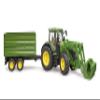 Bruder 09828 John Deere 7R 350 with frontloader and Trailer view 2