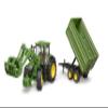 Bruder 09828 John Deere 7R 350 with frontloader and Trailer view 4