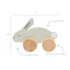 Pearhead Montessori Wooden Bunny Push-Pull Toy for Toddlers  Baby, Stocking Stuffers for Toddlers, Gray Rolling Rabbit Encourages Motor Skills & Imaginative Play view 3