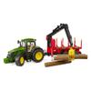 Bruder 09829 John Deere 7R 350 with Forestry Trailer and 4 Trunks view 2
