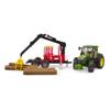 Bruder 09829 John Deere 7R 350 with Forestry Trailer and 4 Trunks view 4