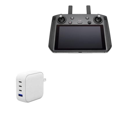 BoxWave Charger Compatible with DJI Smart Controller - PD miniCube (100W), 100W 3 PD Port Wall Charger International - Winter White