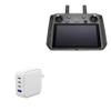 BoxWave Charger Compatible with DJI Smart Controller - PD miniCube (100W), 100W 3 PD Port Wall Charger International - Winter White view 1