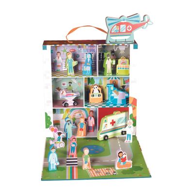 Floss and Rock 44P6425 Happy Hospitals Playbox with Wooden Pieces