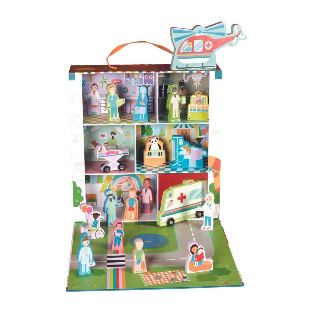 Floss and Rock 44P6425 Happy Hospitals Playbox with Wooden Pieces