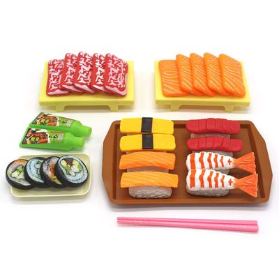 Simulation Sushi Food Model Set Kitchen Pretend Play Education Toys for Kids (First Edition)
