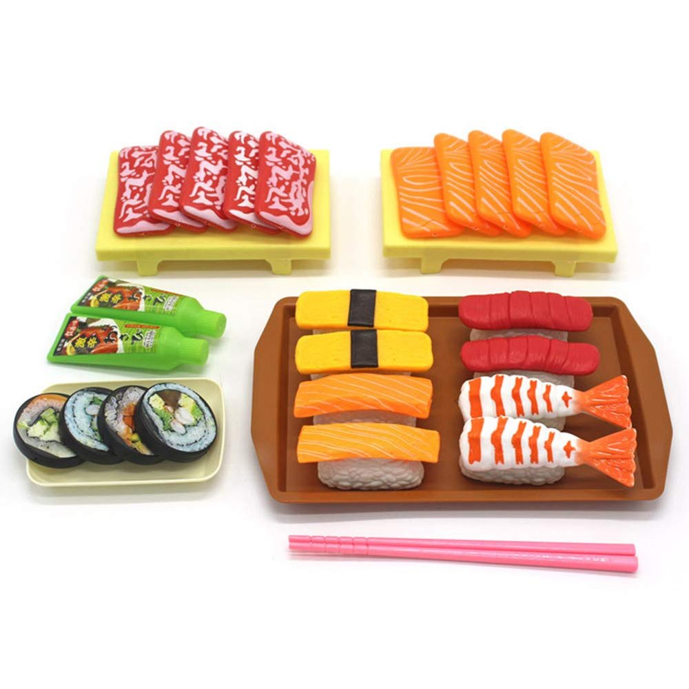 Simulation Sushi Food Model Set Kitchen Pretend Play Education Toys for Kids (First Edition)