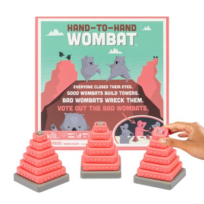 Exploding Kittens Hand to Hand Wombat 3-6 Players - Ages 7+ - 15 Minutes to Play - A Game of Teamwork and Trouble-Makers - Party Game, Family Game Night, Kid and Adult Card Game