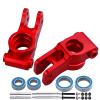 FriHobby Aluminum Rear Hub Set for 1/10 Losi Tenacity All Replaces LOS234020: for Tenacity TT Pro 4WD SCT/DB Pro Lasernut U4 Upgrades (Red) view 3