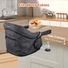 Hook On High Chair, Jozzve Baby High Chair, Portable High Chair for Travel, Foldable Fast Table Chair with Storage Bag, Baby Feeding Seat Clip On High Chair for Home and Travel (Black) view 2