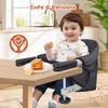 Hook On High Chair, Jozzve Baby High Chair, Portable High Chair for Travel, Foldable Fast Table Chair with Storage Bag, Baby Feeding Seat Clip On High Chair for Home and Travel (Black) view 4