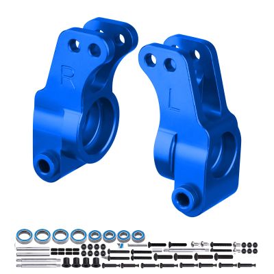 FriHobby Aluminum Rear Hub Set for 1/10 Losi Tenacity All, Replaces LOS234020: for Tenacity TT Pro 4WD SCT/DB Pro Lasernut U4 Upgrades (Blue)