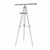 Chrome Nautical Floor Standing Brass 39 inch Telescope with Wooden Tripod Stand view 2