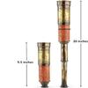 Handcrafted Telescope | Half Leather Carving | 20 Inches | Functional Vintage Replica Brass Nautical Antique Spyglass Telescope view 2