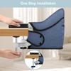 Hook On High Chair, Jozzve Baby High Chair, Portable High Chair for Travel, Foldable Fast Table Chair with Storage Bag, Baby Feeding Seat Clip On High Chair for Home and Travel (Navy) view 3