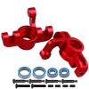 FriHobby Aluminum Front Spindle and Carrier Set for 1/10 Losi Tenacity All: Steering Knuckles & C-Hubs for Tenacity TT Pro 4WD SCT/DB Pro Lasernut U4 Upgrades, Replaces LOS234018 (Red) view 2