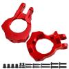 FriHobby Aluminum Front Spindle and Carrier Set for 1/10 Losi Tenacity All: Steering Knuckles & C-Hubs for Tenacity TT Pro 4WD SCT/DB Pro Lasernut U4 Upgrades, Replaces LOS234018 (Red) view 3