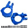 FriHobby Aluminum Front Spindle and Carrier Set Steering Blocks Knuckles & Rear Hub Set Stub Axle Carriers for 1/10 Losi Tenacity TT Pro 4WD SCT DB Pro Lasernut U4, Replaces LOS234018 LOS234020 (Blue) view 2