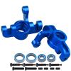 FriHobby Aluminum Front Spindle and Carrier Set Steering Blocks Knuckles & Rear Hub Set Stub Axle Carriers for 1/10 Losi Tenacity TT Pro 4WD SCT DB Pro Lasernut U4, Replaces LOS234018 LOS234020 (Blue) view 3