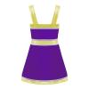 CHICTRY Kids Girls Metallic Splice Cheer Leader Uniform Sleeveless A Line Tutu Dance Dress for Cosplay Purple 12 Years view 2