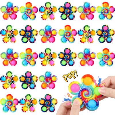 Gigilli 24 Pack Party Favors Fidget Spinners for Kids 4-8-12, Goodie Bags Stuffers Valentine Gifts for Kids 3-5, ADHD Pop Mini Fidget Toys Bulk Treasure Box Toys Classroom Prizes, Adult Anxiety Toys
