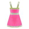 CHICTRY Kids Girls Metallic Splice Cheer Leader Uniform Sleeveless A Line Tutu Dance Dress for Cosplay Rose Red 12 Years view 2