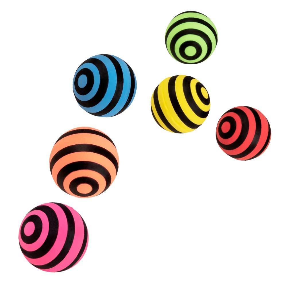 Boland 30832 6 rubber balls (3 cm), 6 colours sorted, 30 mm