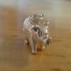 1 Sterling Silver 3D Movable $1 Coin in 13x20x7mm Pig Realistic Piggy Bank Charm Jewelry Making For You view 3