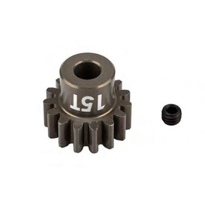 Team Associated FT Pinion Gear, 15T-MOD 1, 5mm Shaft, Aluminum, ASC89597