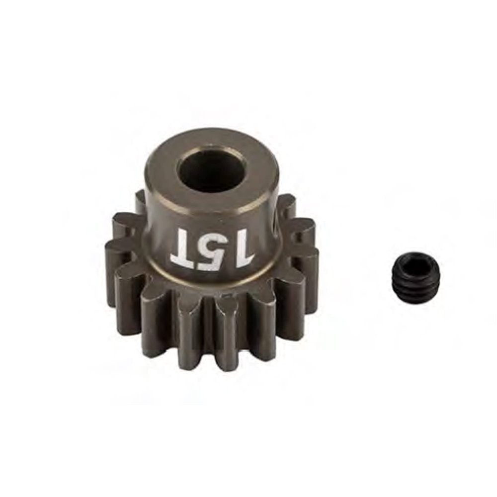 Team Associated FT Pinion Gear, 15T-MOD 1, 5mm Shaft, Aluminum, ASC89597