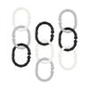 Nuby Linkables, Black, Grey, and White Attachable Links for Strollers, Car Seats, and Travel view 1