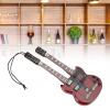 4.7in Mini Guitar Model, Double Neck Bass Wooden Guitar Pendant, Mini Musical Instruments for Display Decoration Ornament view 3