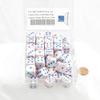 Pop Art Festive Dice with Blue Pips 16mm (5/8in) D6 Pack of 50 Wondertrail view 2