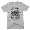 Still Plays With Trains T-Shirt Funny Train Engineer Shirt Vintage Train Shirt Funny Graphic Tee Gifts Steam Engine Railroad Shirt Mens Tanktops Hoodie Sweatshirts Kids Tshirts view 1