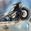 Hot Wheels 1:50 Scale Diecast Batman Series: The Batman 2022 Movie Batcycle view 3