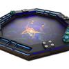C4Labs 10" Octagon Dice Rolling Tray  Printed Cthulhu Elder Sign Lord of The Deep - Blue, Wood view 3
