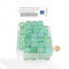 Light Green Borealis Dice Luminary with Gold Pips 16mm (5/8 inch) D6 Set of 50 Wondertrail view 2