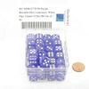 Purple Borealis Dice Luminary with White Pips 12mm (1/2in) D6 Set of 50 Wondertrail view 2