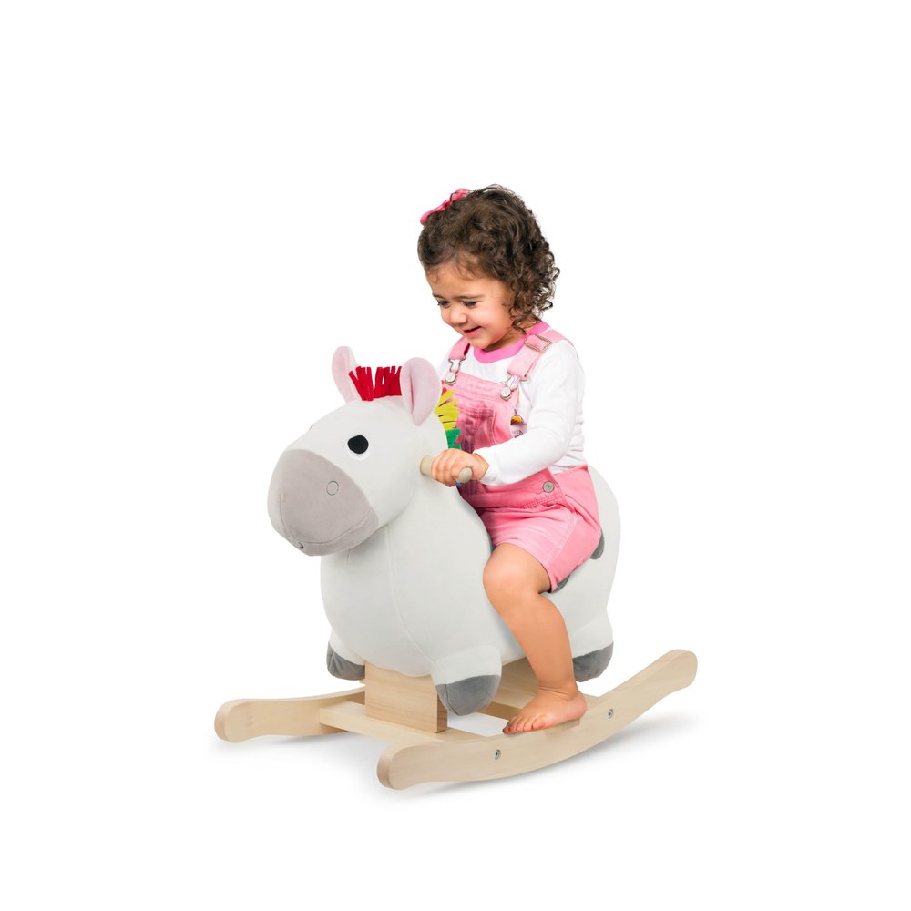 Battat Zebra Rocking Horse Wooden Rocker & Plush Body Active Play Toy Sturdy & Durable 12+ Months Rockin Zebra